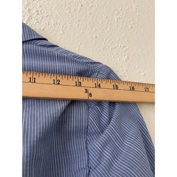 J. Crew Schoolboy Blazer Blue White Striped Cotton Two Button Slim Fit Work - Picture 10 of 13